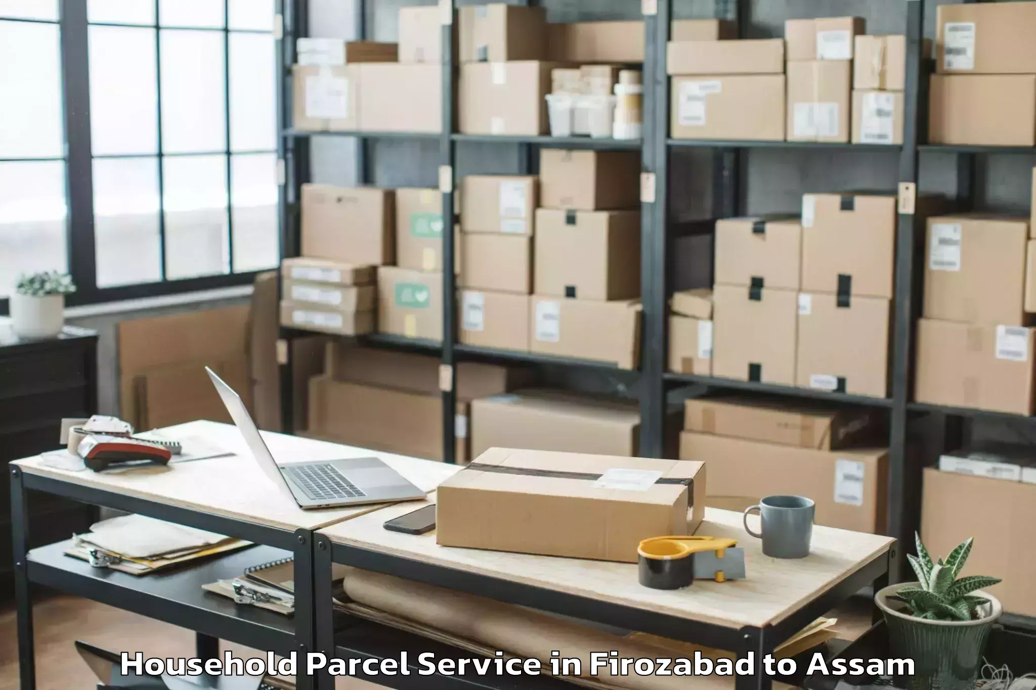 Reliable Firozabad to Dibrugarh University Household Parcel